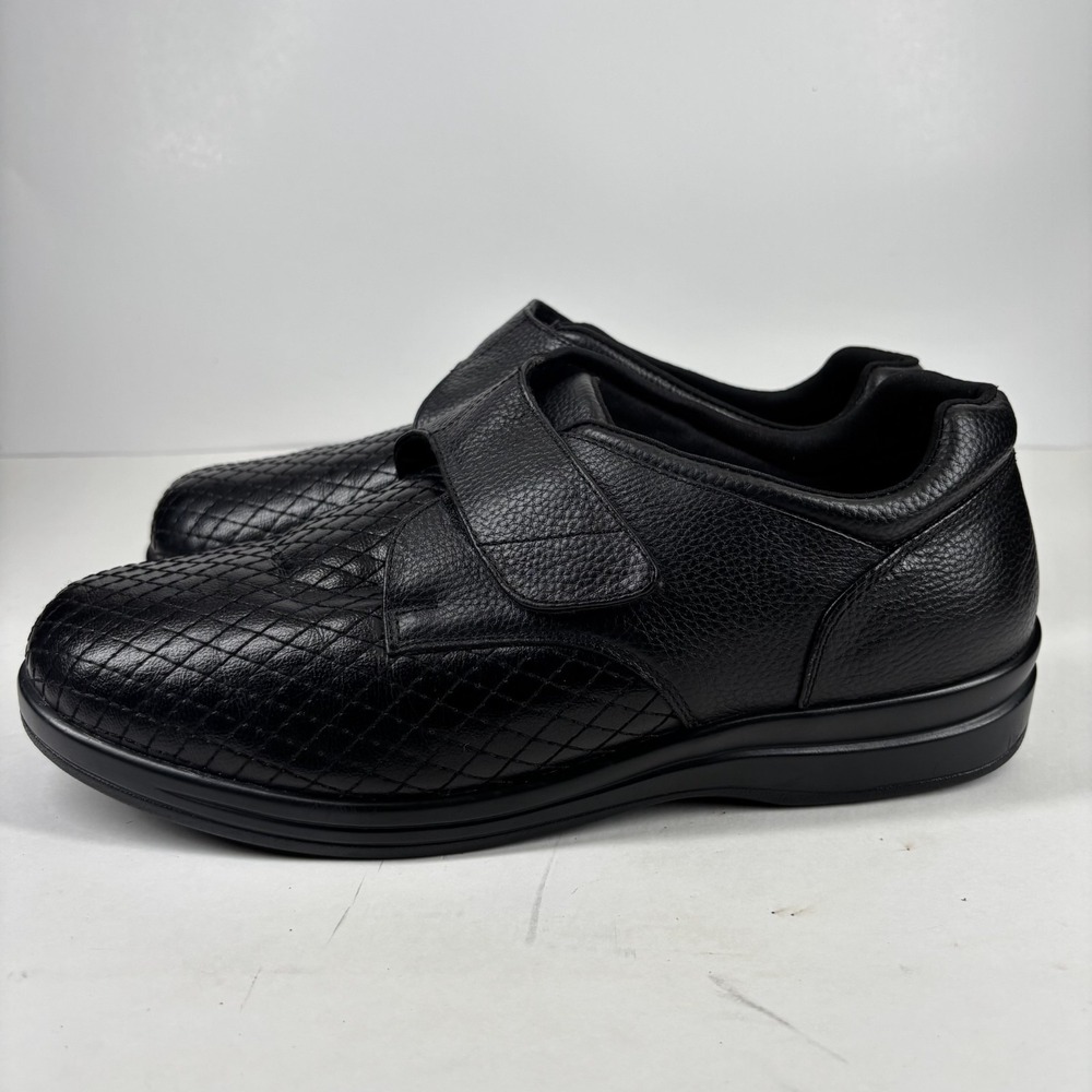 Stride Lite Classic Sydney Men's 12W/Women's 13XW Black Leather Diabetic Shoes - Picture 9 of 16